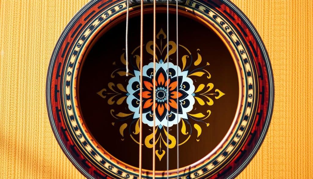 Gitarrenrosette und Binding Design